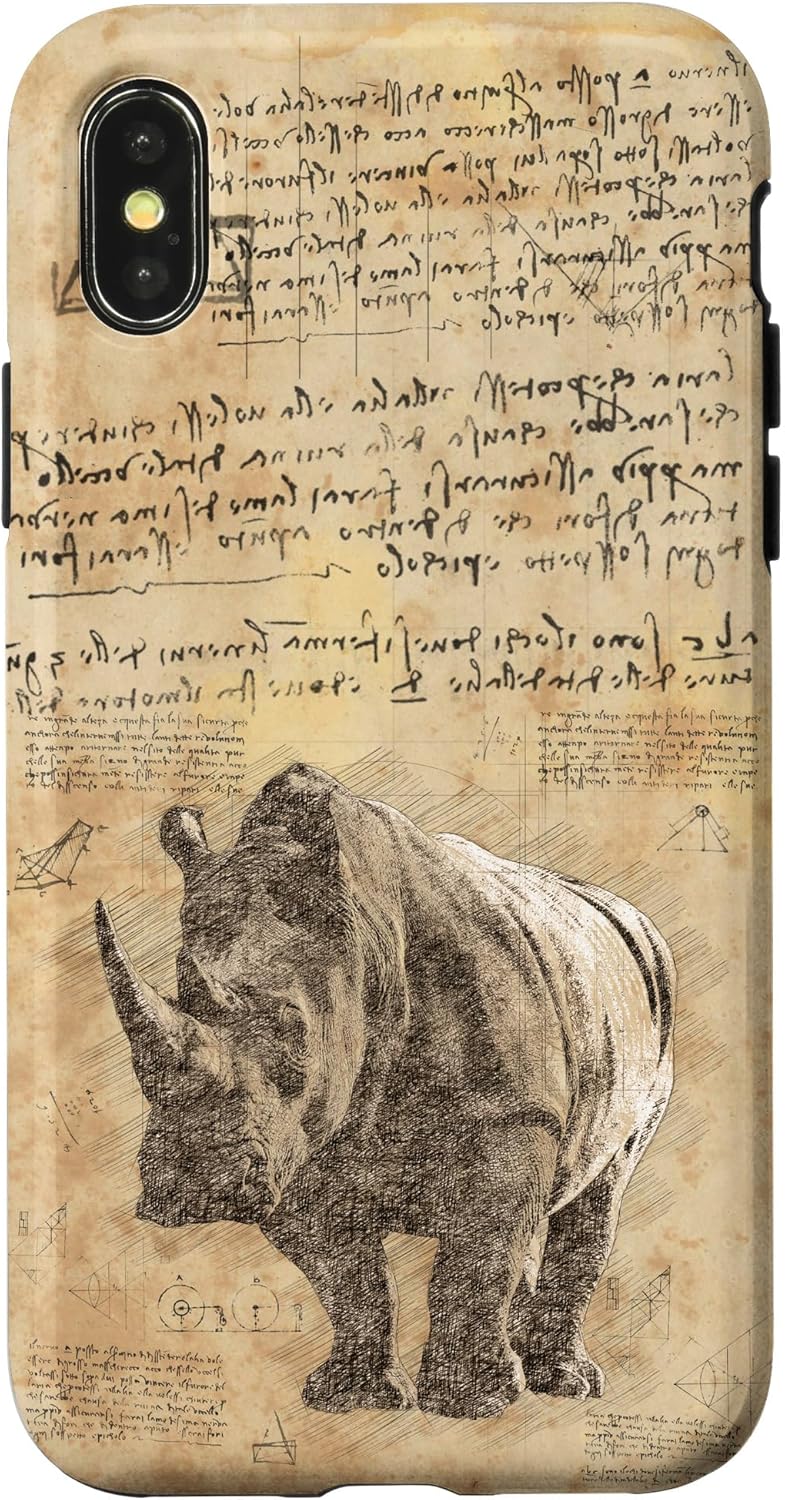 Unique Rhinoceros Illustration For Women Rhino Zoo Keeper Case for iPhone 13 Pro