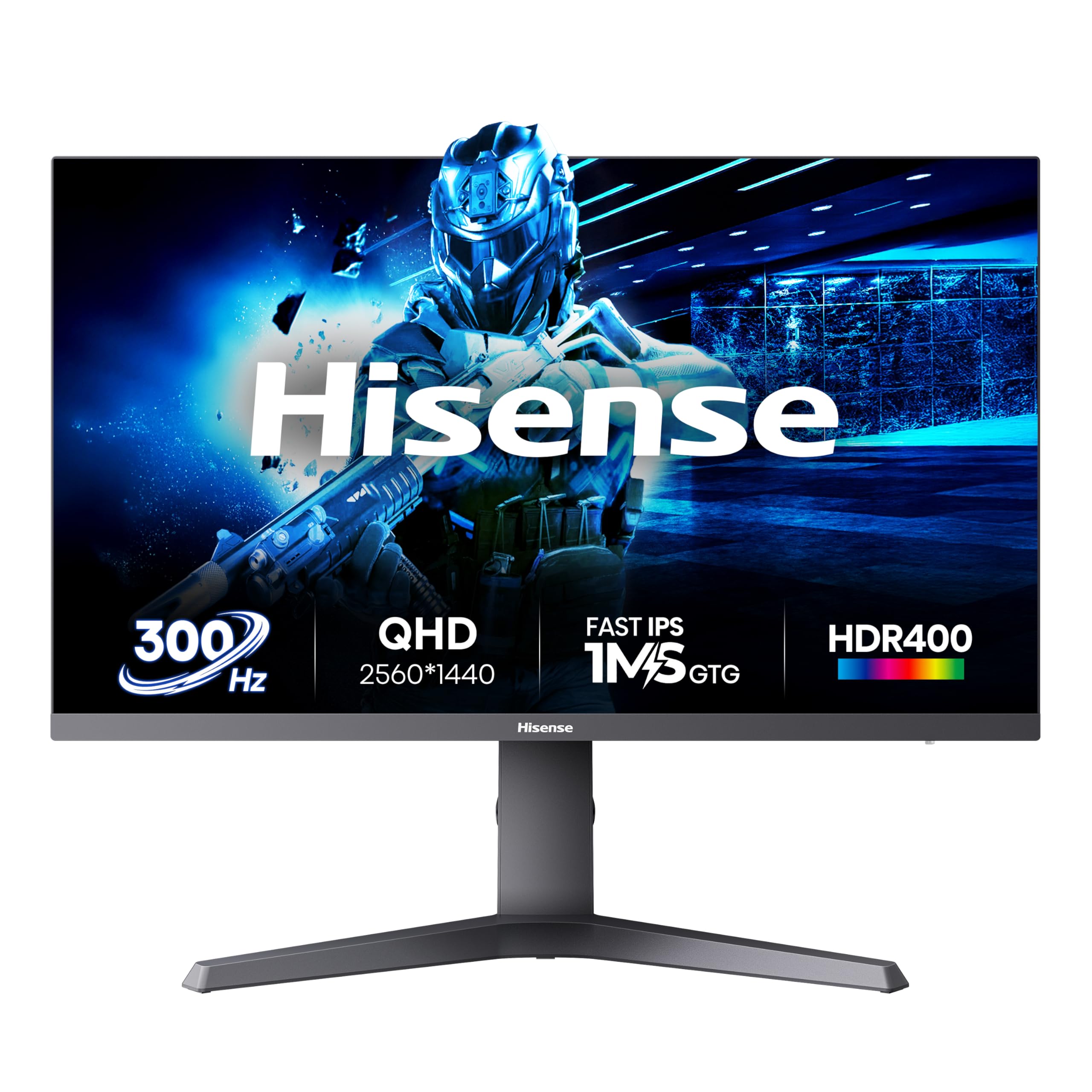 27"" Hisense 27G6QUK Gaming Monitor, Fast IPS, 2560 x 1440, 300Hz, FreeSync Premi
