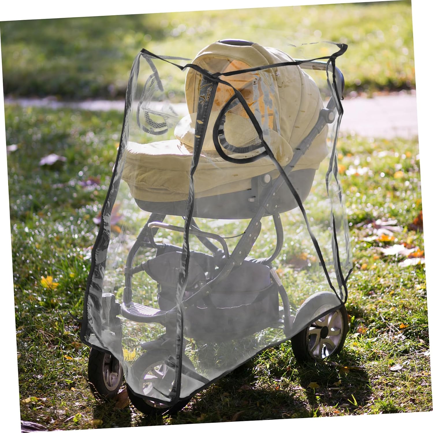 Portable Stroller Rain Cover Windproof and Waterproof Canopy for Easy Install for Baby Cart