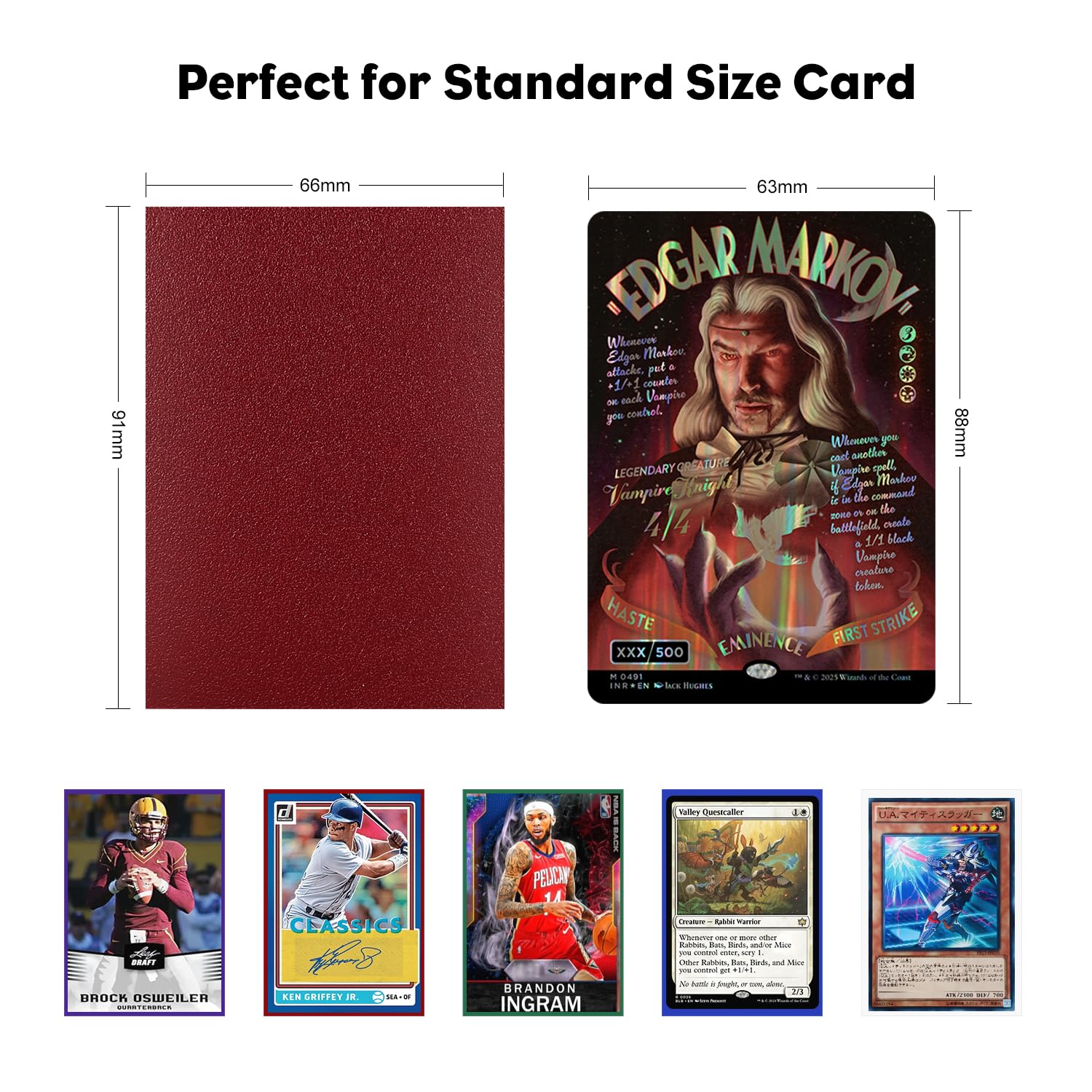 Amazon.com: Blood Red MTG Card Sleeves 300CT, Matte Textured Back Card  Sleeve Deck Card Protectors, Standard Size Card Sleeves for MTG, Baseball  Card, Sports Cards, Game Card : Toys & Games