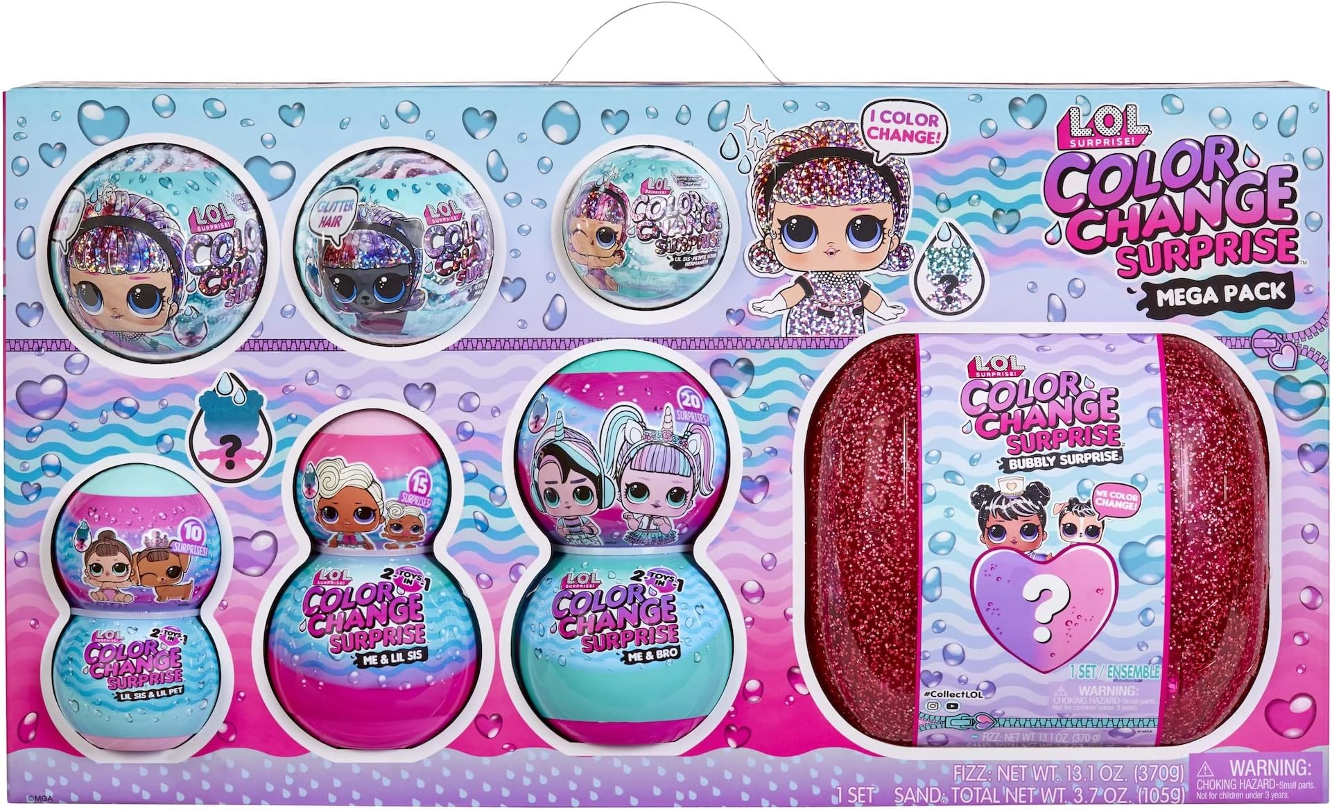 L.O.L. Surprise Color Change Mega Pack Collectible Doll Exclusive w/ 70+ Surprises Age 4+