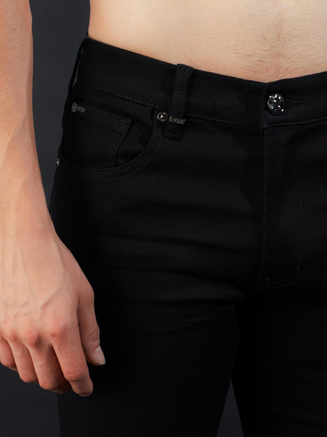 PAVI ITALY Jeans Regular fit Black Men's Modern and Comfortable Design, Cotton and lessel, Casual and Formal Style.