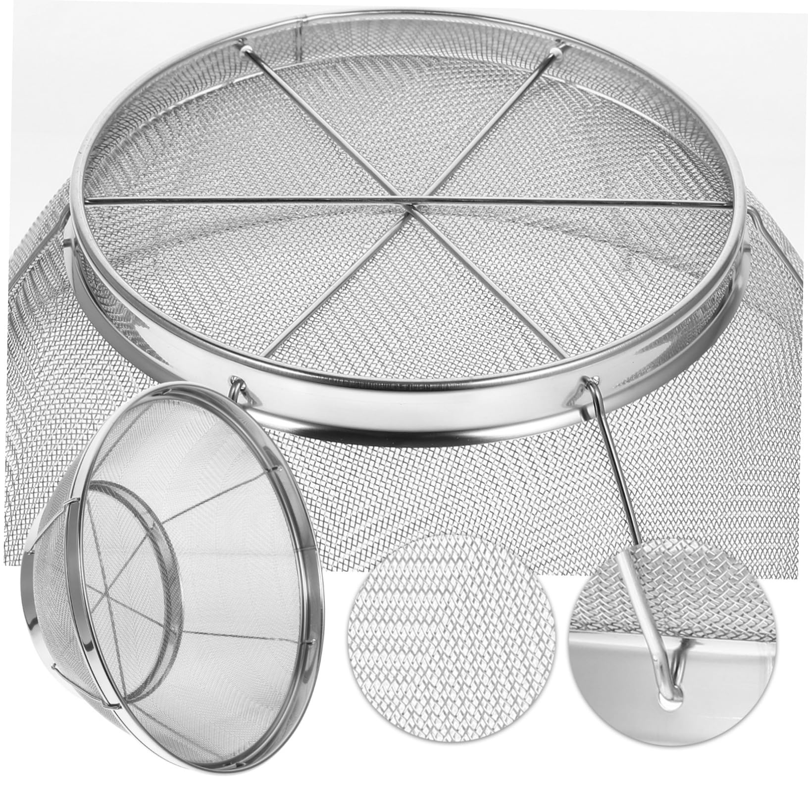 MAGICLULU 2 Coladores de Cocina de Malla Fina Cesta para Lavar Arroz Cesta para Escurrir Frutas Y Verduras.