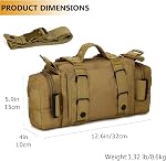 Tactical Fanny Pack Military Assault Waist Bag Hip Belt MOLLE Sling Army Lumbar Gear Pouch EDC Camera Handlebar Range Bags (Patch Included), Black