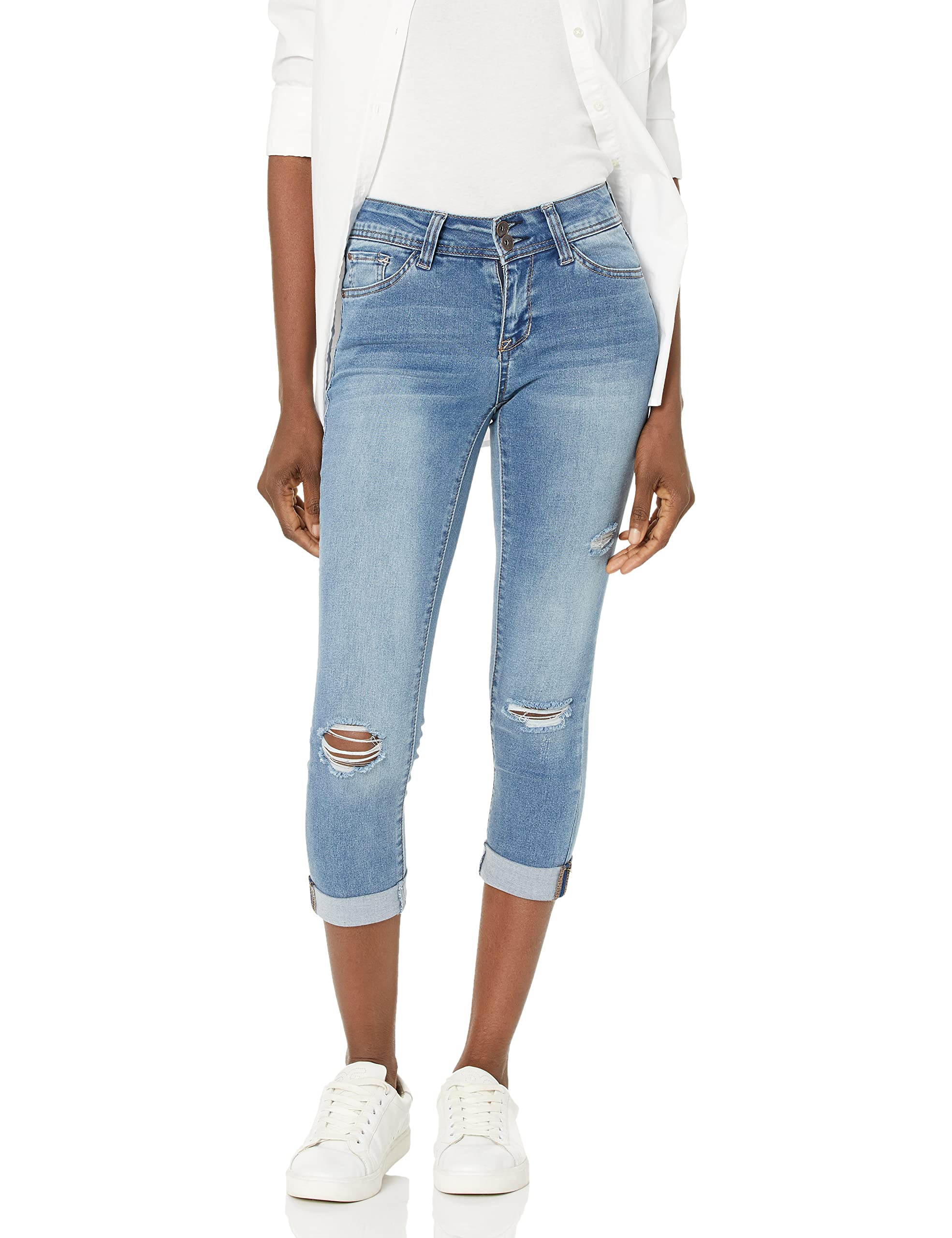 WallFlower Women's Ultra Crop Mid-Rise Insta Soft Juniors (Standard and Plus)