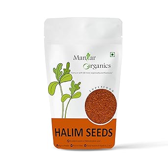 ManHar Organics 100% Natural Halim Seeds- 250gm (Aliv/Garden Cress/Haleem seeds) for Eating and Weight management, Immunity Booster Superfood