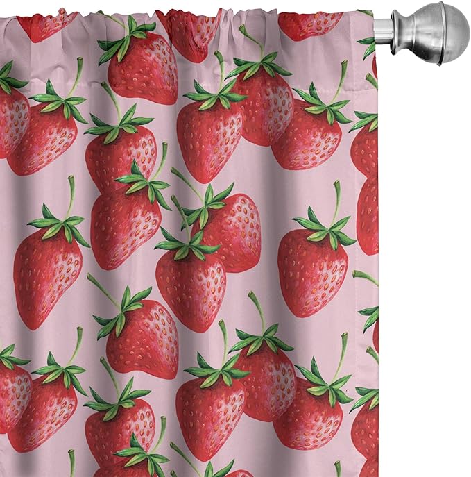 🍓 Sweet Summer Strawberry Curtains! 🍓