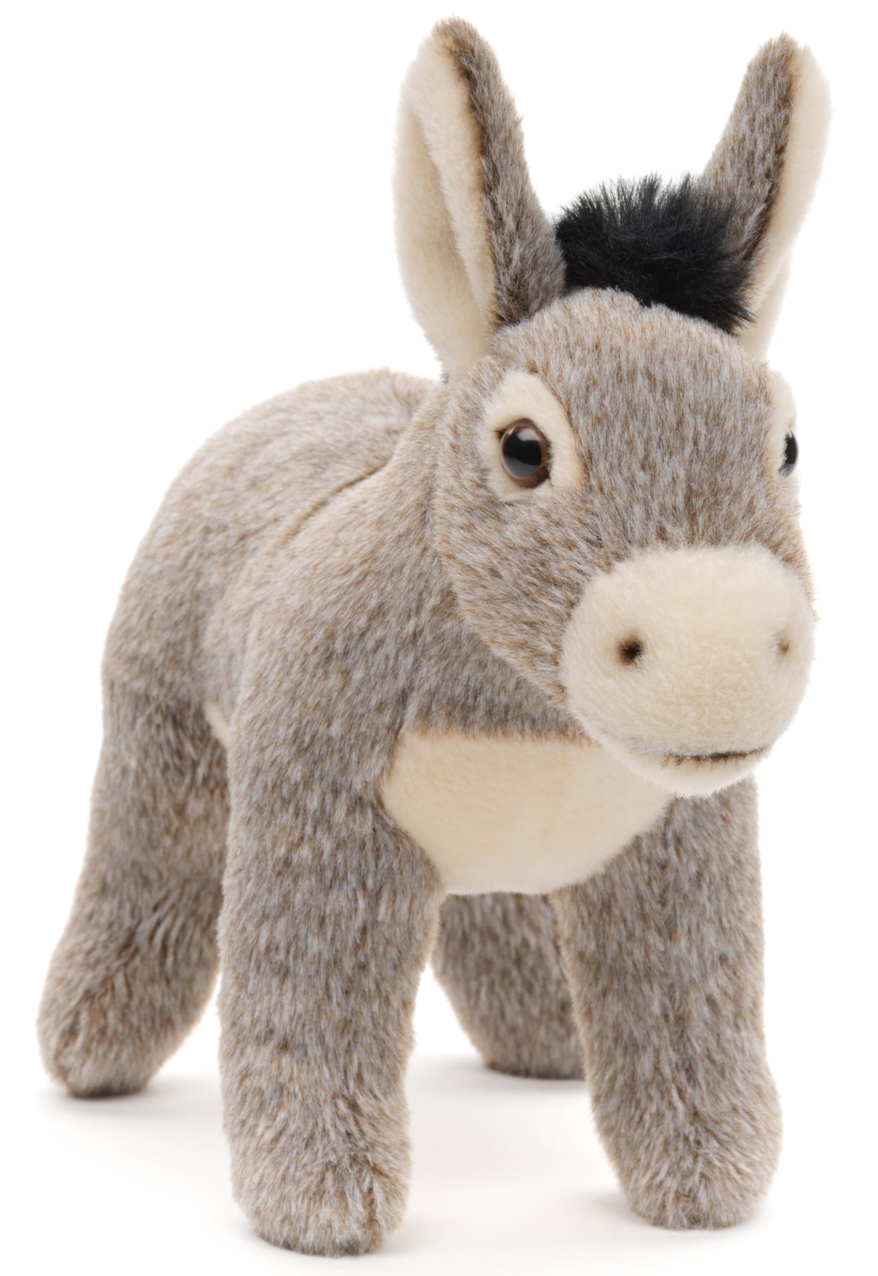 Uni-Toys - Donkey Grey, Standing - 20 cm (Height) - Plush Donkey - Plush Toy, Cuddly Toy