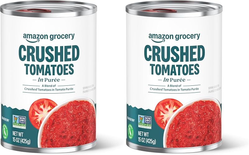 2-Pack 15-Oz Amazon Grocery Crushed Tomatoes in Puree