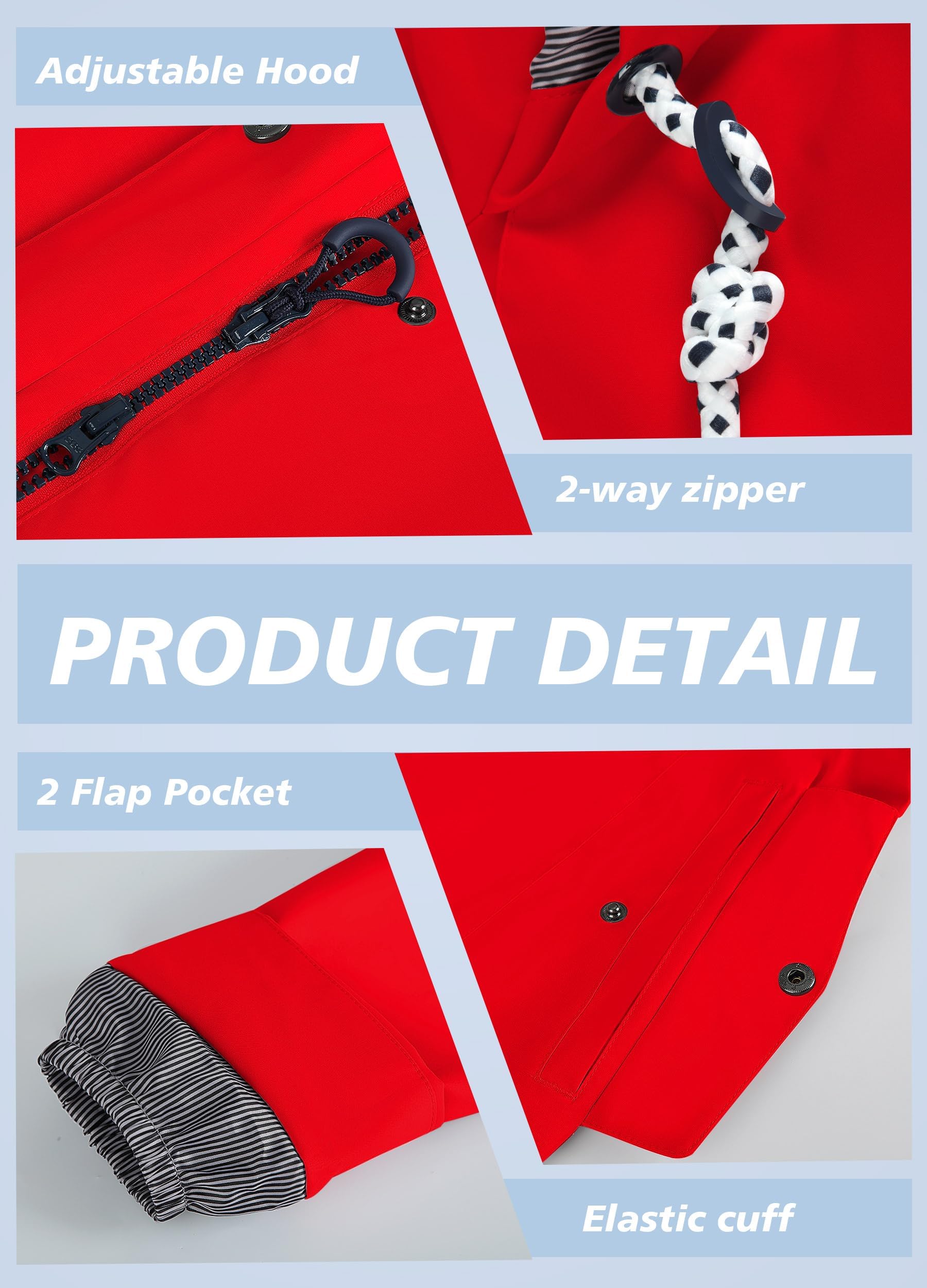 Regenjacke Damen Lang Wasserdicht Atmungsaktiv Regenmantel Kapuze Outdoor S-3XL