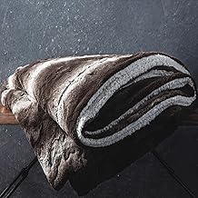 ViscoSoft Faux Fur Sherpa Luxury Blanket, Dark Brown, King/California King 90"x108"