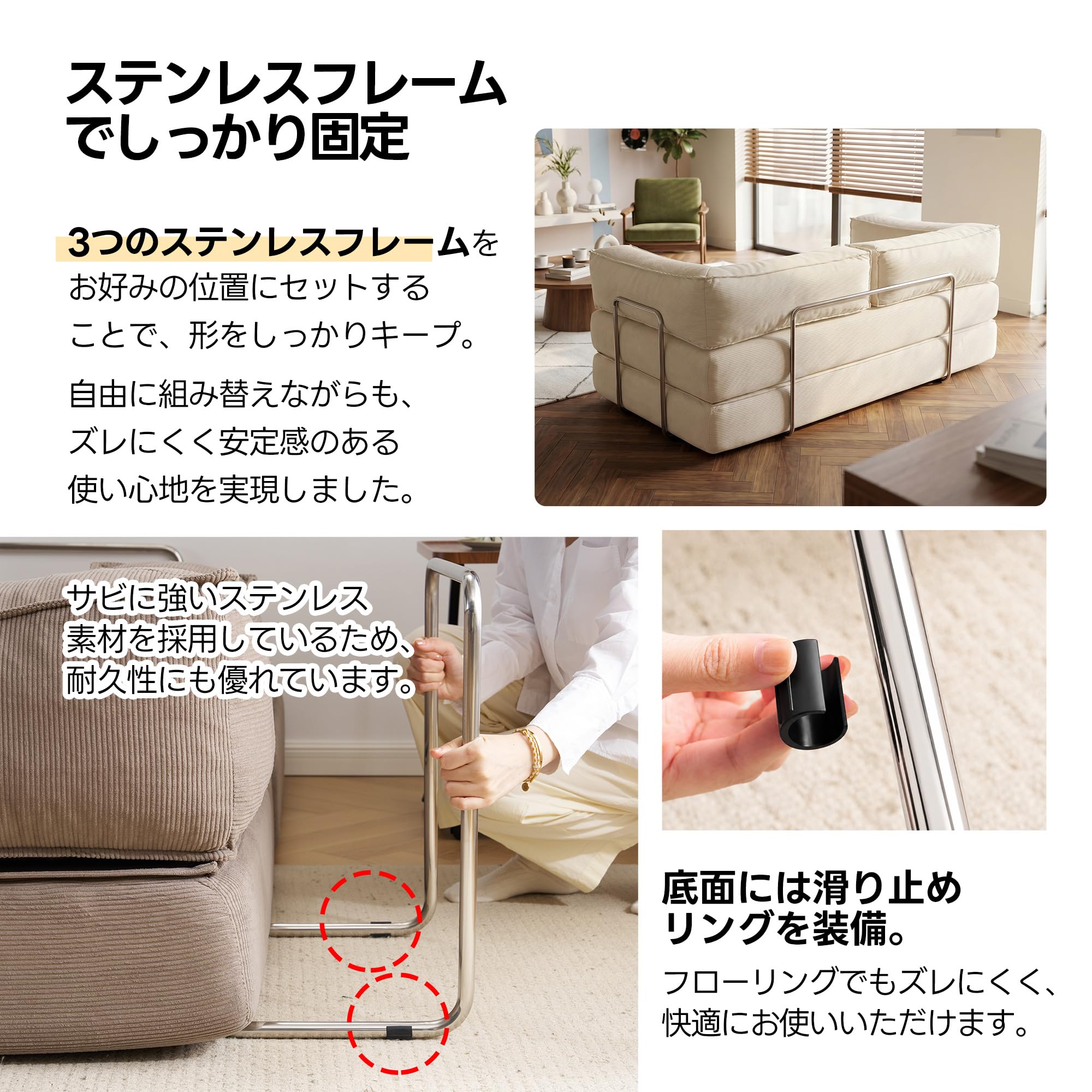 Amazon｜ソファベッド 圧縮ソファ 2人掛け 2way 組み立て不要 幅150cm