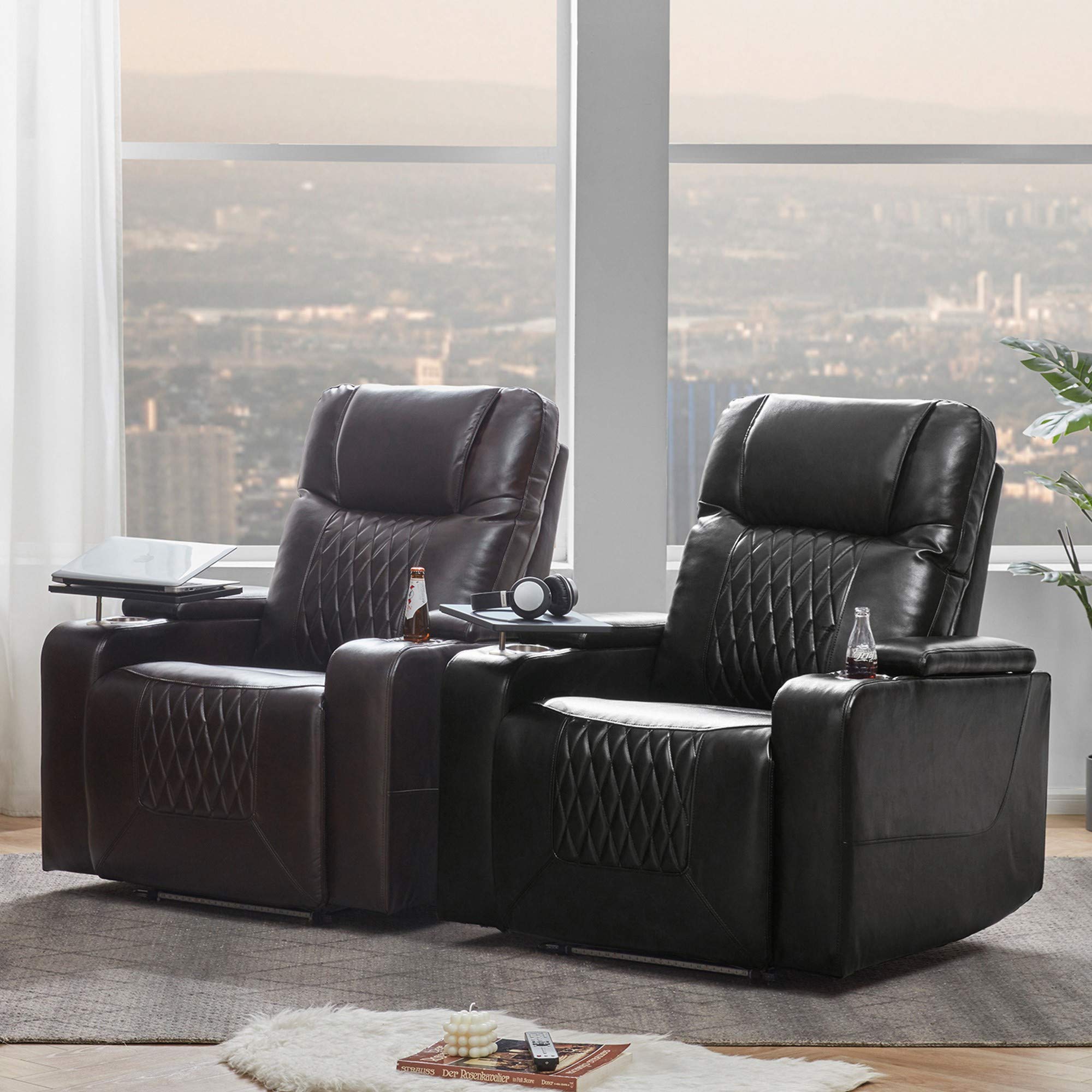 Buy Electric Recliner Chair with USB Charge Port, 360 Swivel Tray Table, Hand inArm Storage