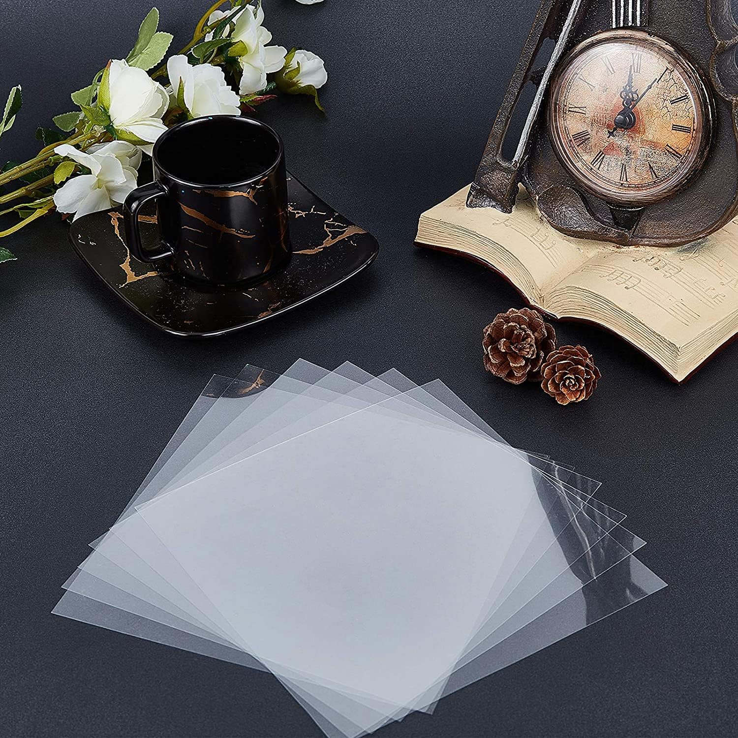 H&W Fuse Bead Iron Paper, Transparent Plastic Ironing Sheet, 20PCS (WA16-D1)