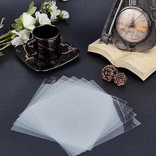 Miniatura 4 de H&W Papel de hierro de grano de fusible, hoja de planchado de plástico transparente, 20PCS (WA16-D1)