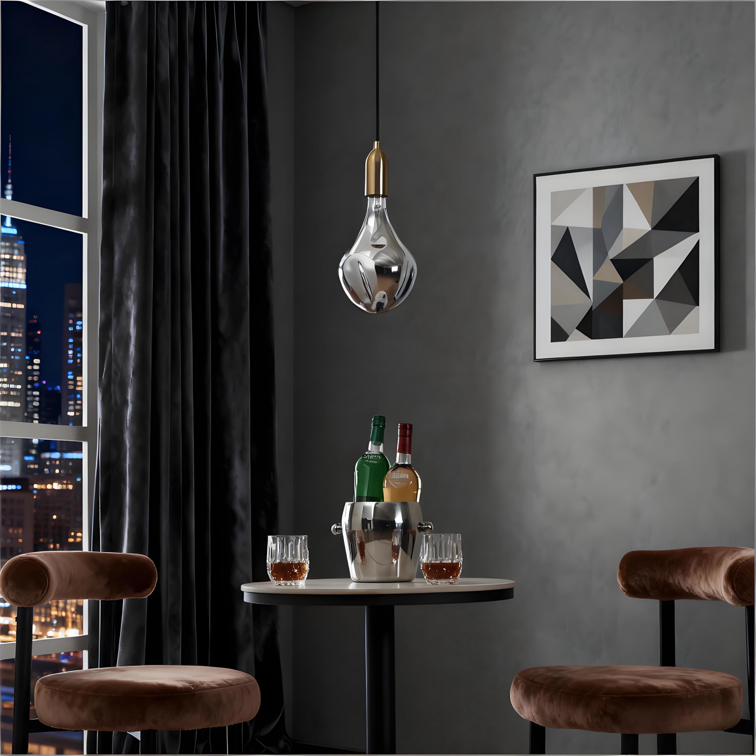 6W E27 LED Lampe 2700K Versilbert CRI>90 Flimmerfrei UV-frei A16Y | Warmweiß, CRI 90, dimmbar, maximale Lebensdauer 20000 Stunden, energieeffizient, ästhetisch