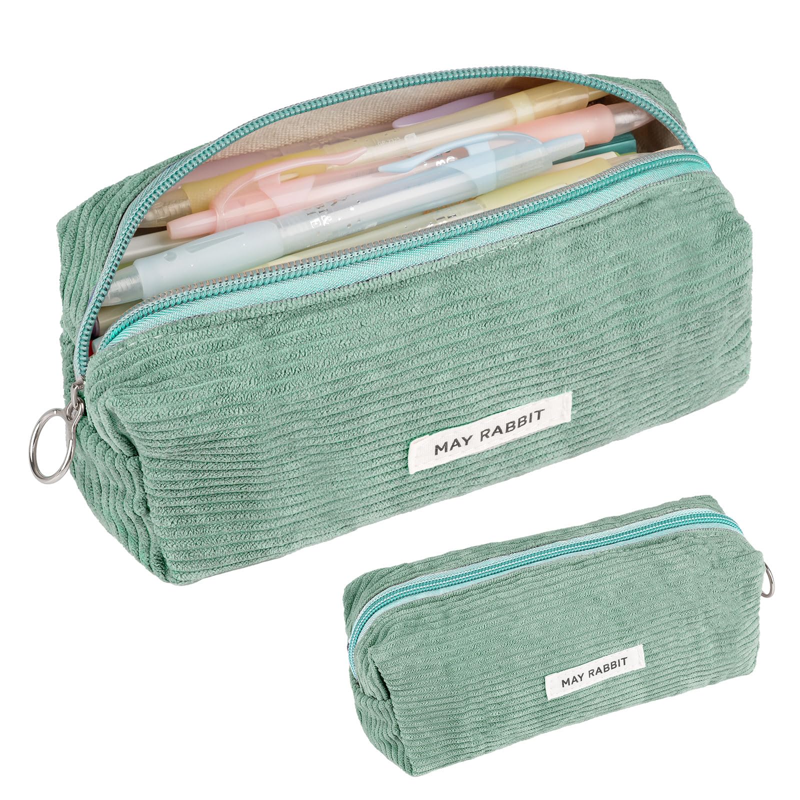Deepton Pencil Case, Corduroy Cute Pencil Case, Pencilcase, Pen Pouch, Portable Stationery Pencil Bag, Makeup Bag - Image 2