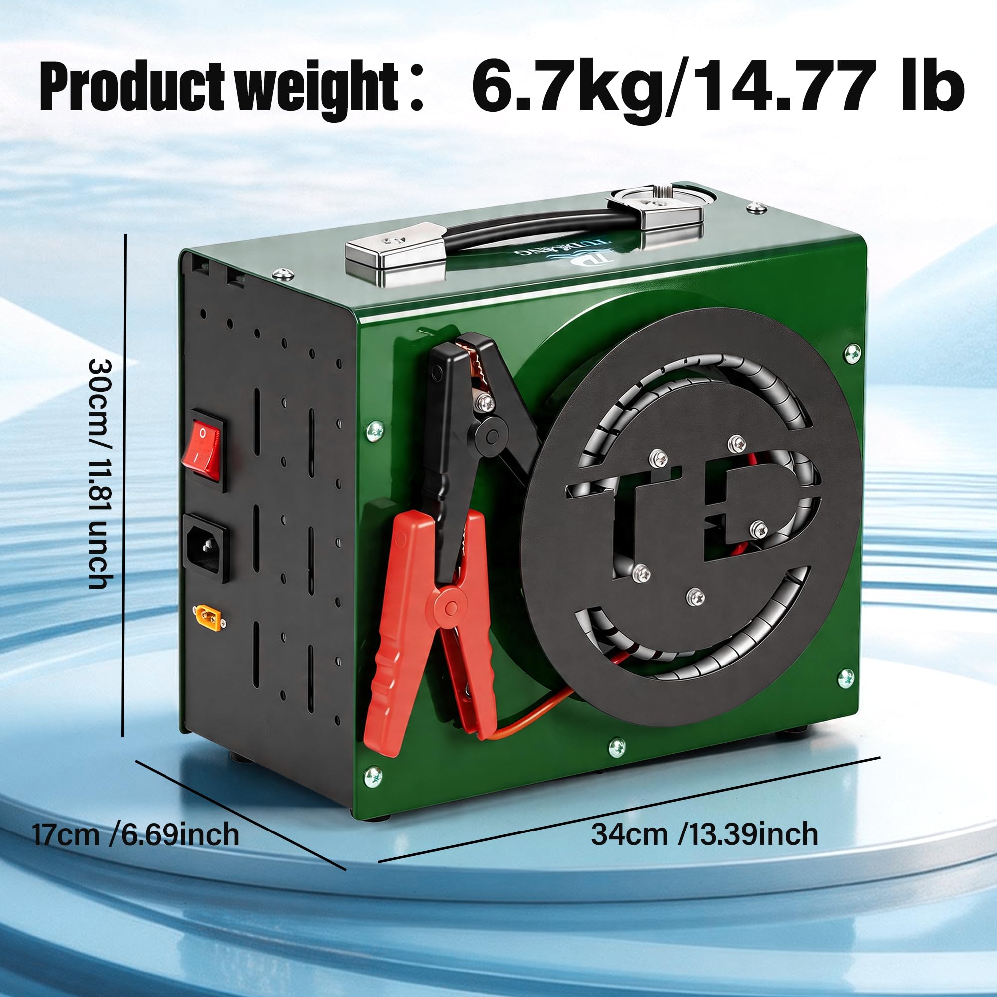 TUDIVING Compressore d'aria portatile Pcp, compressore d'aria ad alta pressione 4500Psi/30Mpa Paintball ARA compressore serbatoio HPA stazione di riempimento della pompa Auto-Stop, design unico