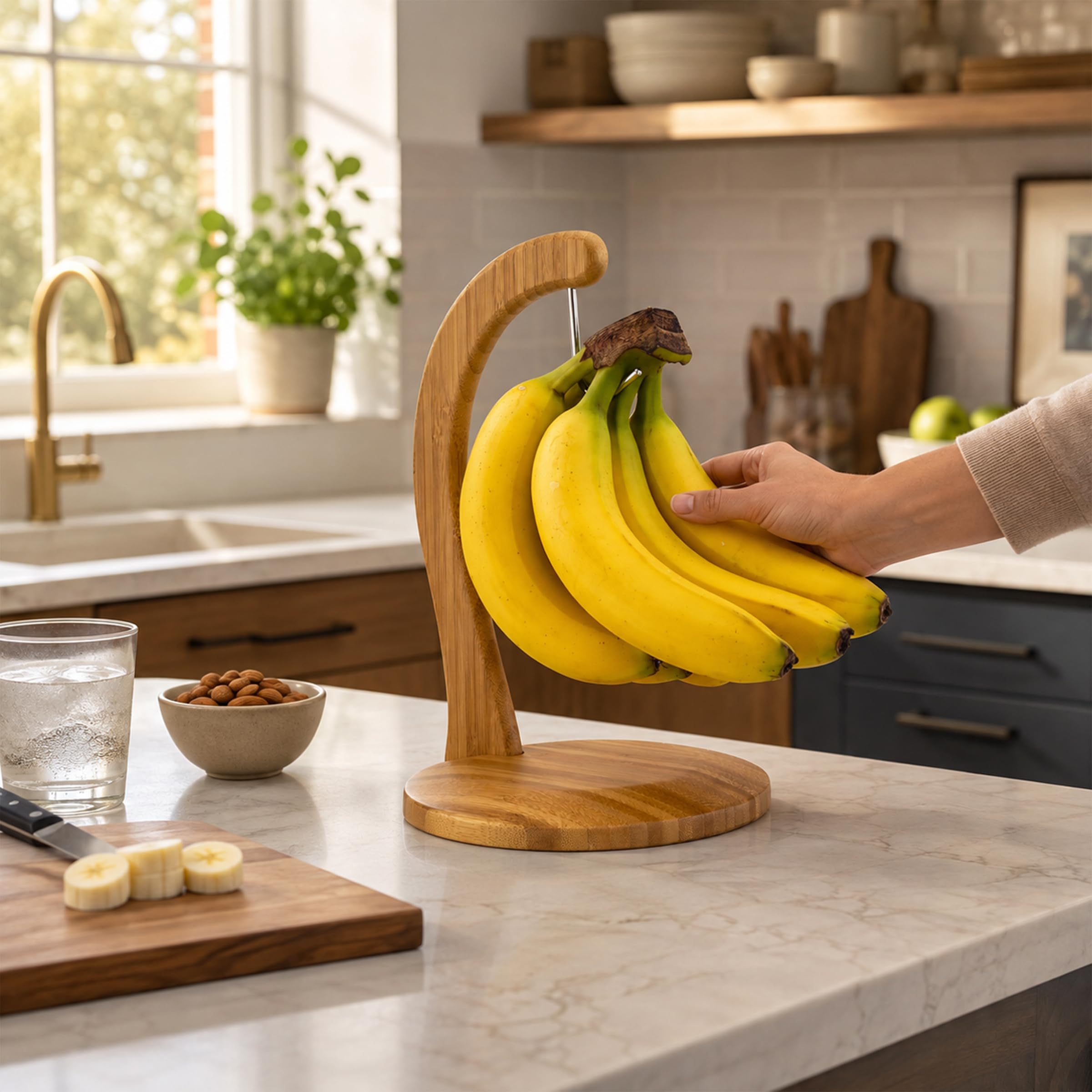 Amazon.com: Totally Bamboo Banana Holder with Stand and Stainless