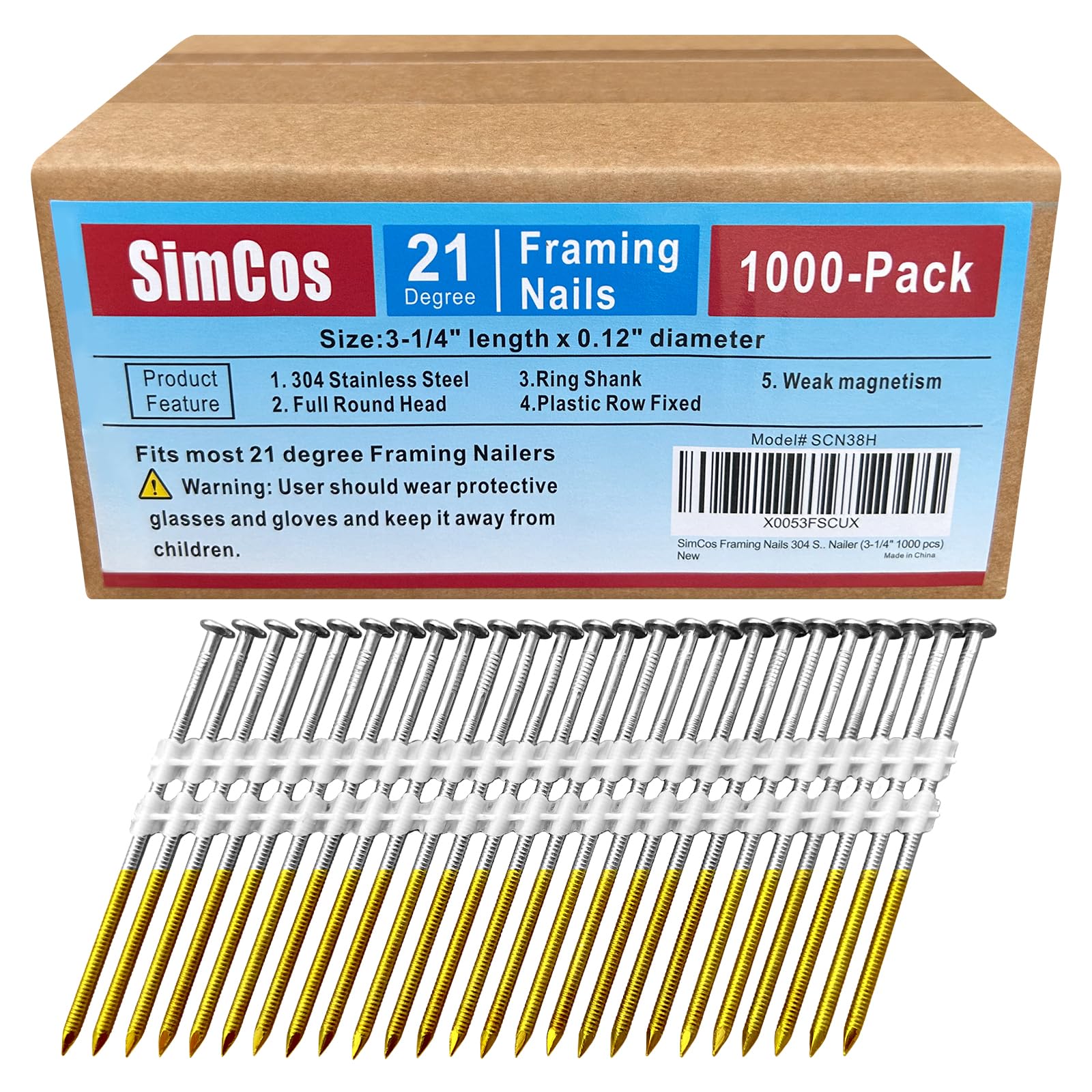 Stainless Steel Framing Nails - 250 Pack -23