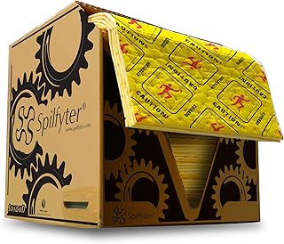 Spilfyter HVU-75 Universal Hivis Sorbent Pad High Capacity, 100 Pads/Pk, 16