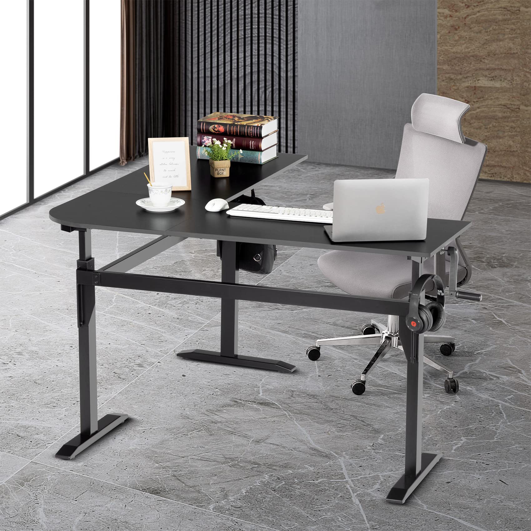 niko and… デスク Amazon.com: UNICOO – L Shaped Crank Height Adjustable Standing