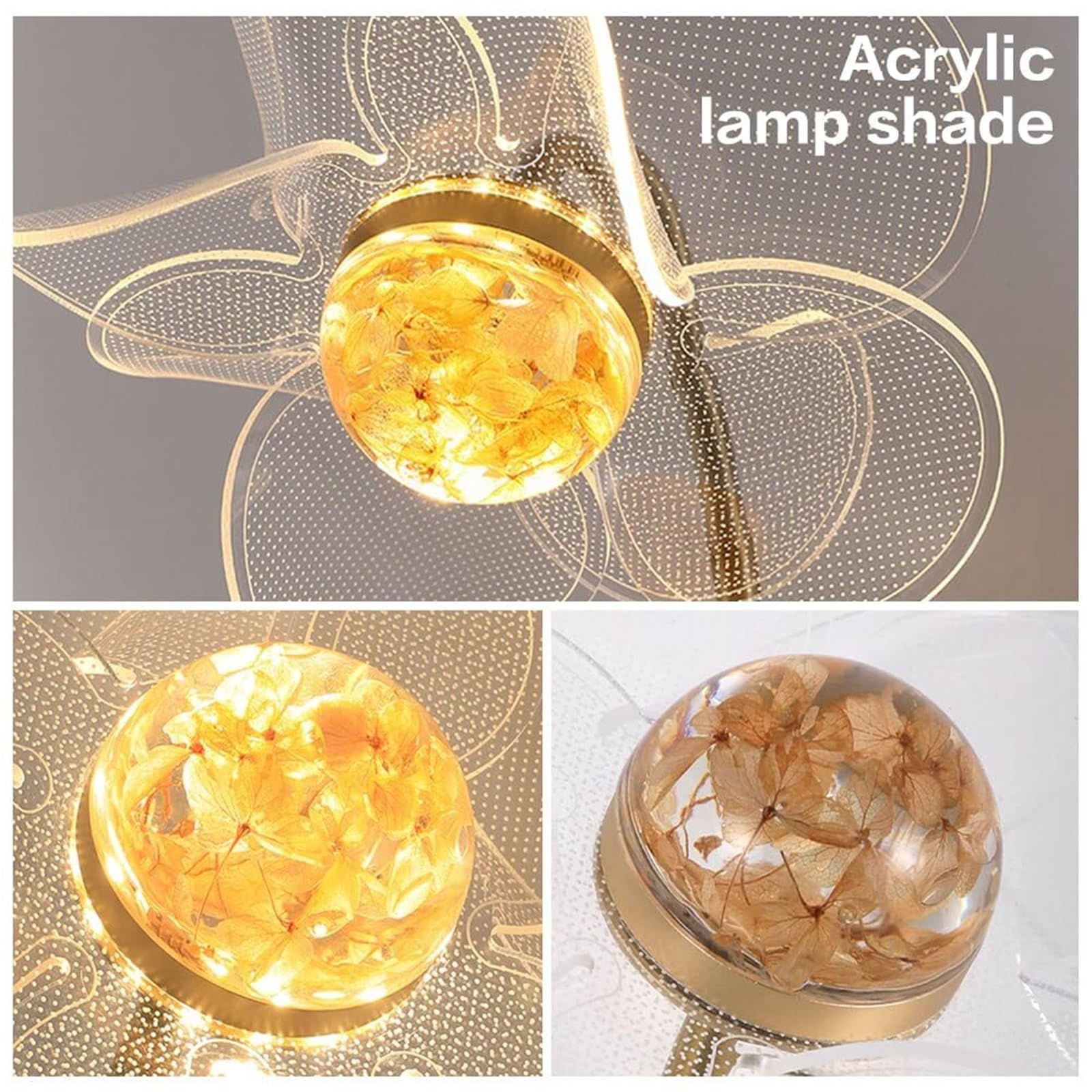 Akrylowy kinkiet ścienny do łóżka 6 W, lampa ścienna LED, salon, sypialnia, korytarz, schody, oprawa oświetleniowa, w kształcie kwiatu, lampa ścienna z akrylowym kloszem (18 cm)