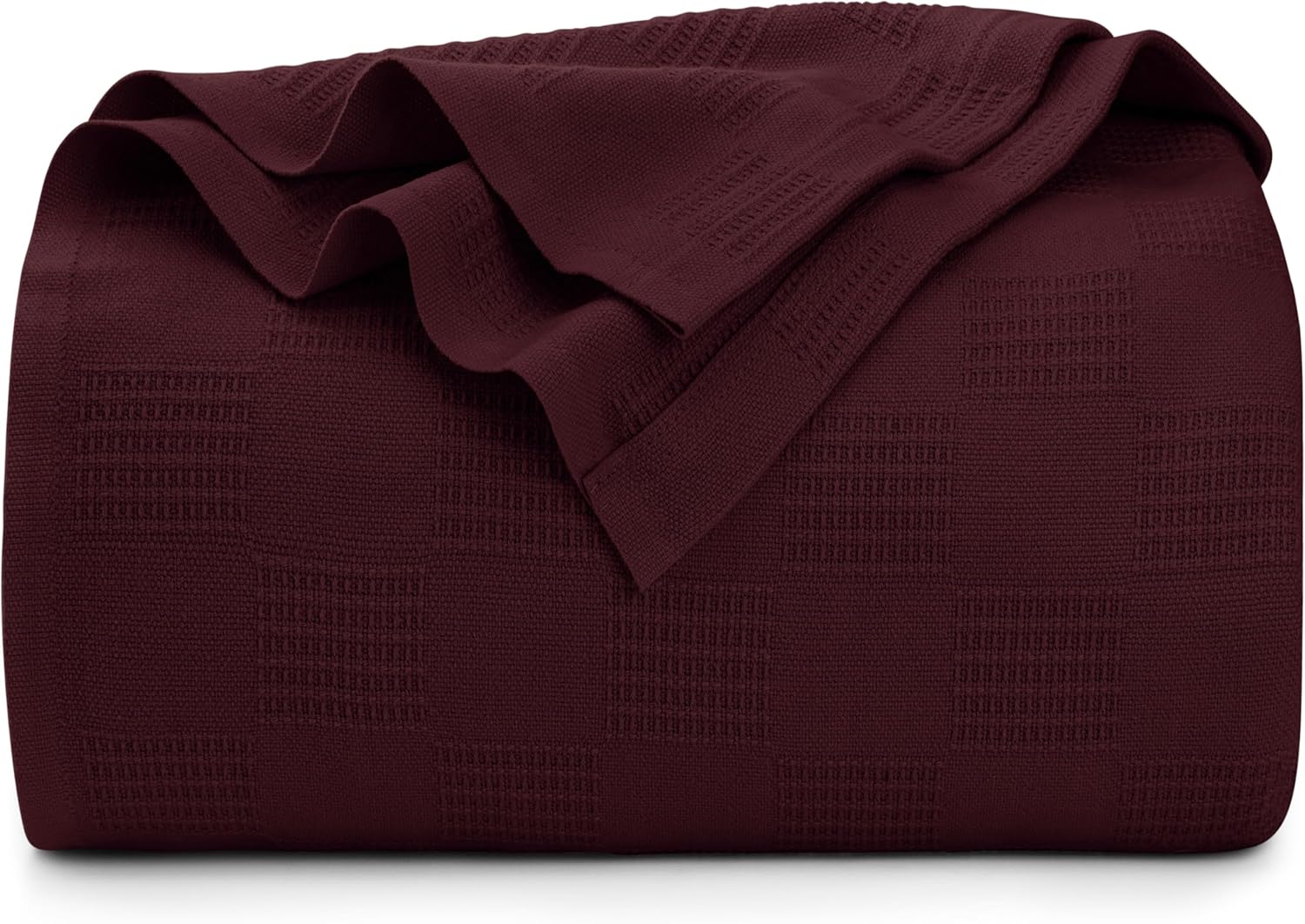 Utopia Bedding Burgundy Cotton Blanket 90x108 in