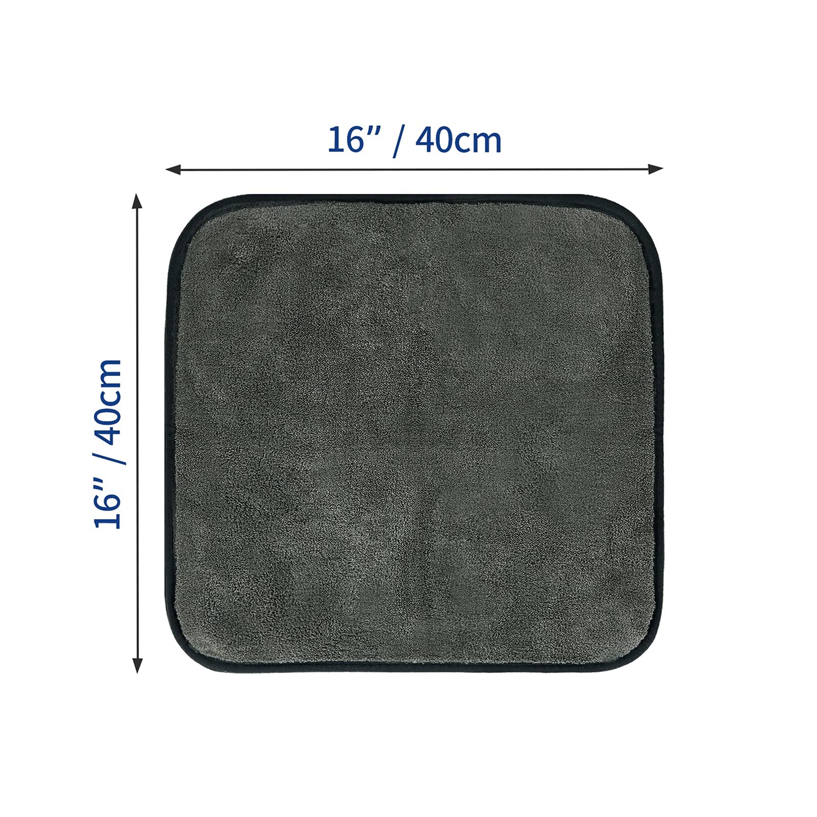 Wshao Store 120. 0gsm Dicke Autowaschmittel Mikrofaser-Handtuchauto-Reinigungstücher detaillierte Polierentuch-Lumpen for Autos Küchenglas 40x40cm (Color : 3 Pack(Black))