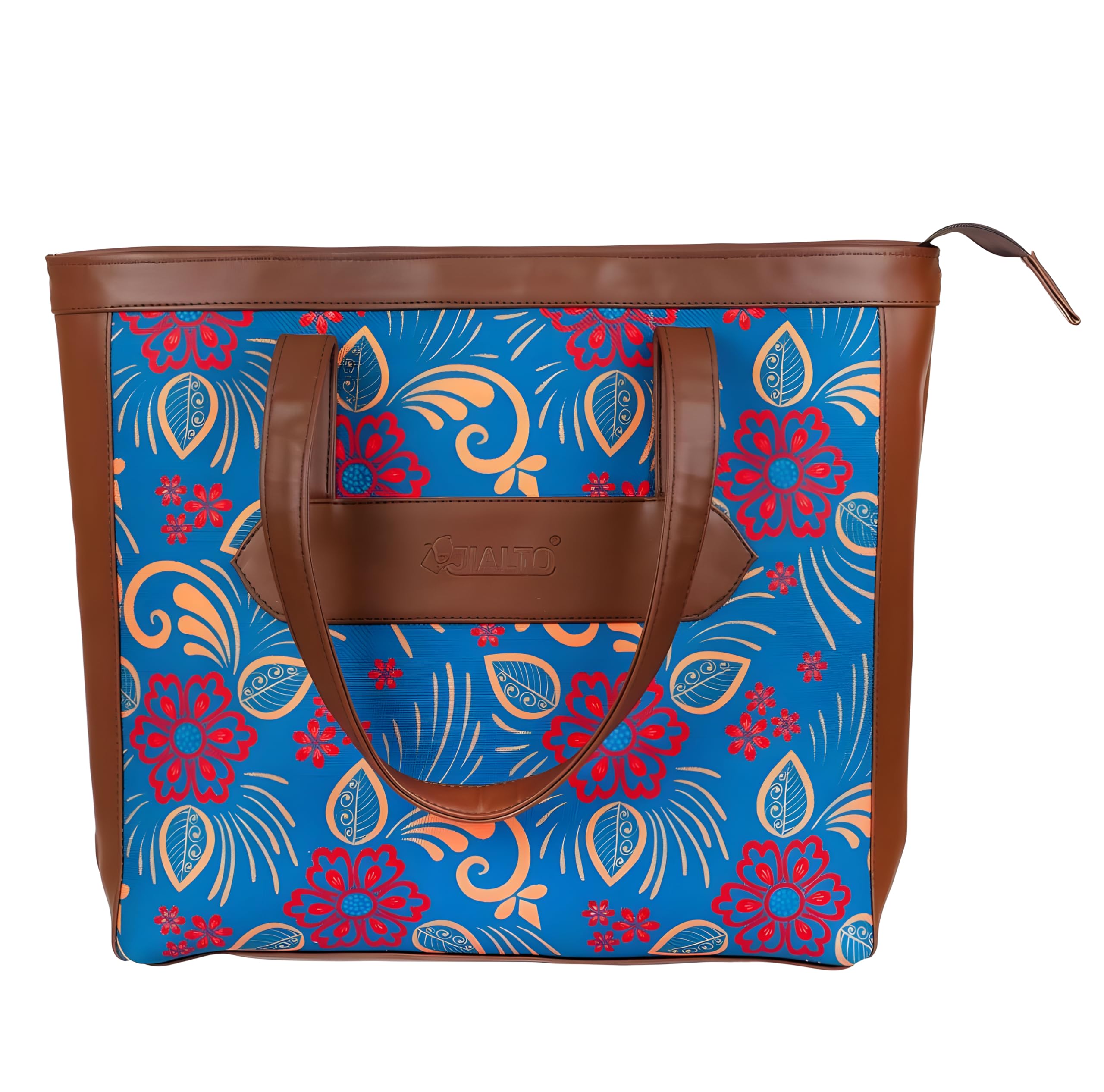 JIALTO Tidal Wave Printed Handicraft Fabric Hand bag for Women Office Bag/Ladies Shoulder Bag For Women College Girls hand bags for women office Stylish & Durable Tote Bag Fits 15 - Inch Laptop