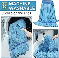 Vista 7 de Lallisa 4 piezas de repuesto para cabezal de trapeador comercial, de microfibra, industriales, repuestos para limpieza de suelos para uso industrial