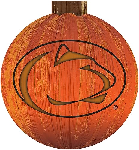 Fan Creations NCAA Penn State Nittany Lions - Letrero unisex de 12 pulgadas con diseño de calabaza de la Universidad Penn State, color del equipo,