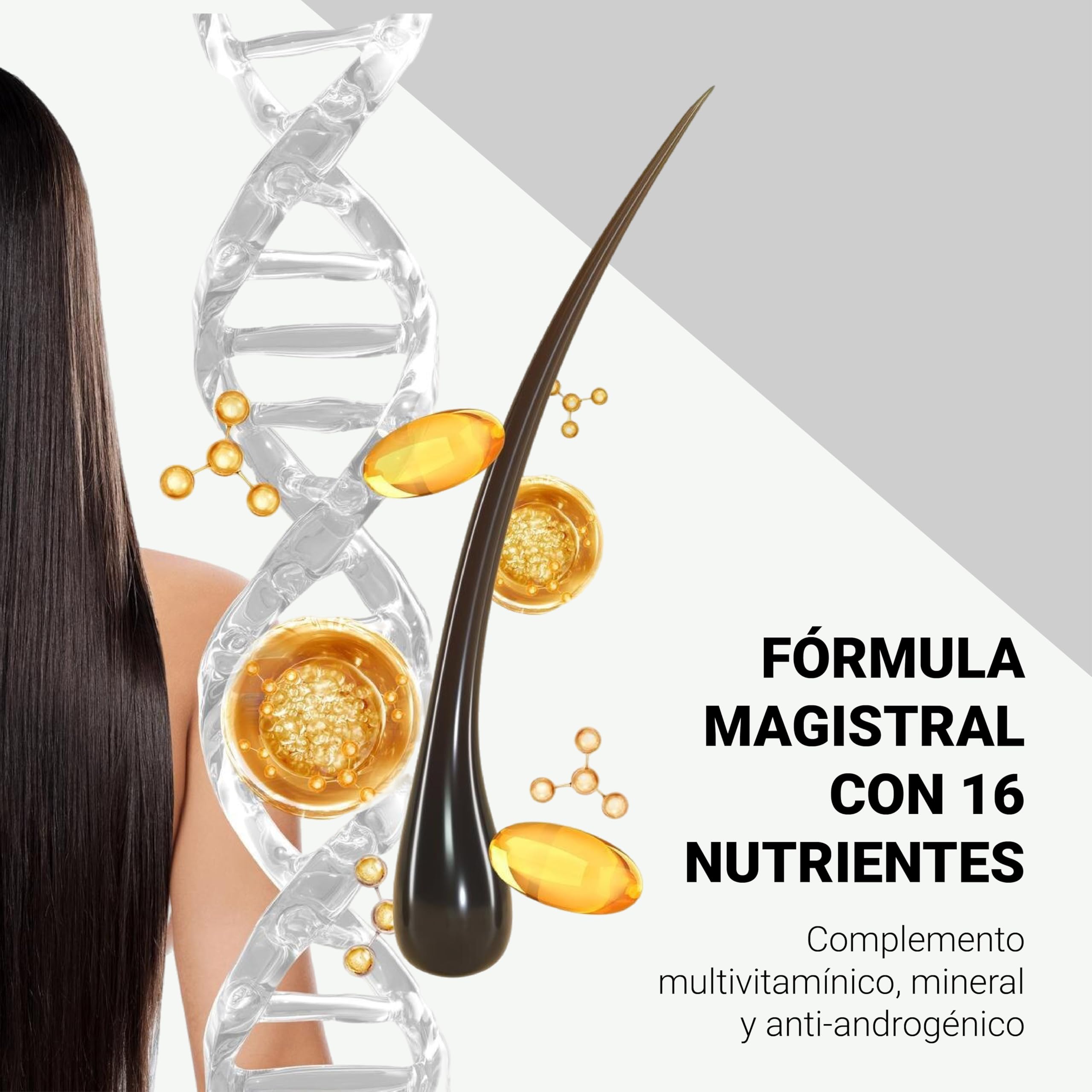 Serum Anti-Caída 125ml con Biotina, Colágeno, Zinc, Ginkgo, Saw Palmetto, Cafeína y 12 Vitaminas