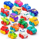 Cartoon Cars&comma; Soft Rubber Toy Car Set&comma; Mini Vehicles&comma; Bath Toy Car for Toddlers&comma; Gift for Boys and Girls Easter Basket Stuffers&comma; Summer Beach and Pool Activity&comma; Party Favors for Kids