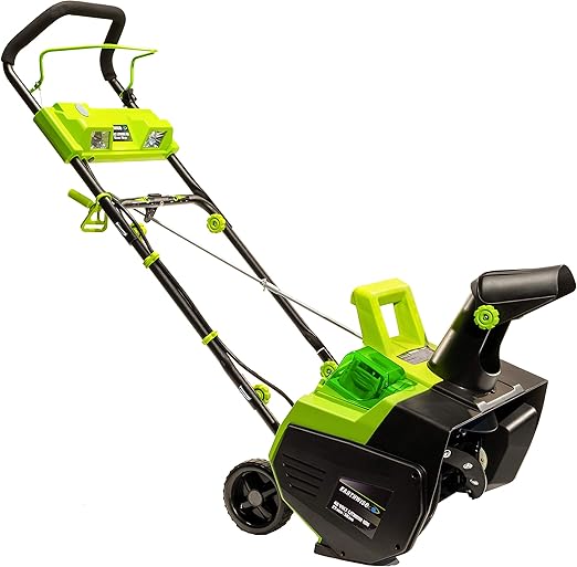 Earthwise SN74022 22" 40V Cordless Electric Snow Thrower, (4.0AH Battery & Charger Included)