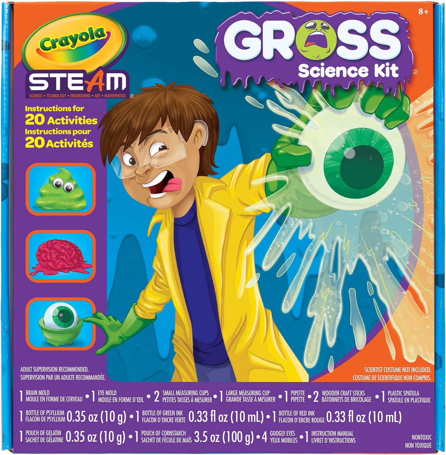 Crayola Gross Science Kit for Kids, Educational Toy, Gift for Kids, 8, 9, 10, 11