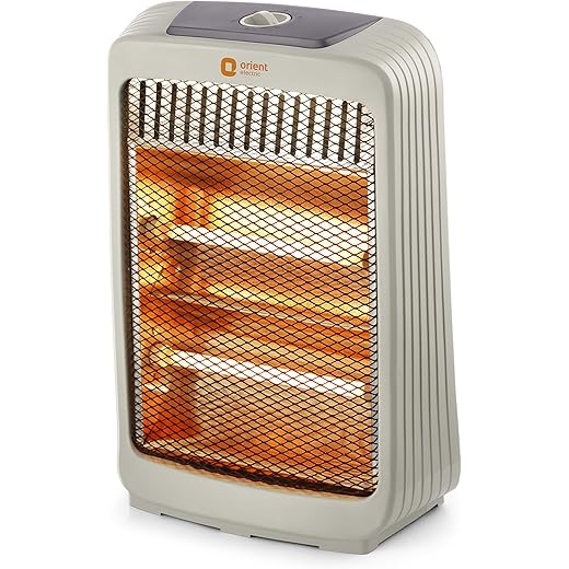 Orient Electric Stark Quartz Room Heater | 800 W Low Power Consumption | Tip-over Protection | 2 Heating Rods for Quick Heating | Cool Touch Body | 1 Year Warranty, White