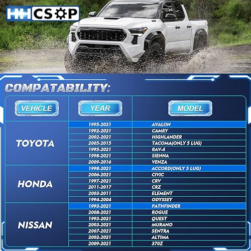 Miniatura 4 de Espaciadores universales de rueda de 5x4.5 5x114.3 5x4.75 para FordJeepToyotaHondaNissan, 4 adaptadores de rueda de 12 pulgada (0.472 in) para