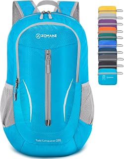 ZOMAKE Foldable Backpack Lightweight Packable 25 L, Small Hiking Daypack Water Resistant Travel Bag Nylon Outdoor Sports Camping Rucksack Walking Trekking for Men Women Seniors