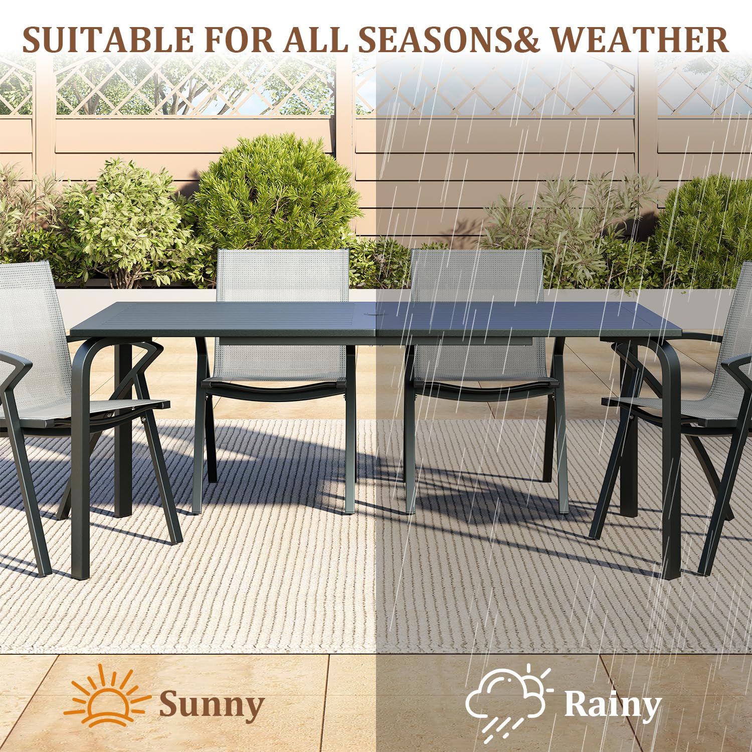 atleisure solar patio umbrellas Seasons Sentry 10' Square Solar LED Cantilever Umbrella