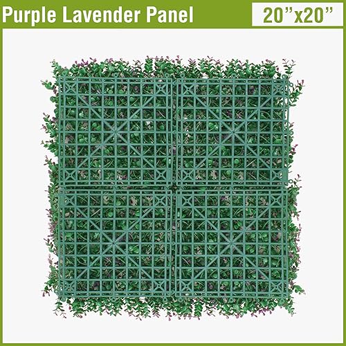 Miniatura 3 de FLORALEAF 10 paneles de boj artificiales de 20 x 20 pulgadas, pantalla de privacidad para plantas de seto topiario, hiedra sintética, telón de