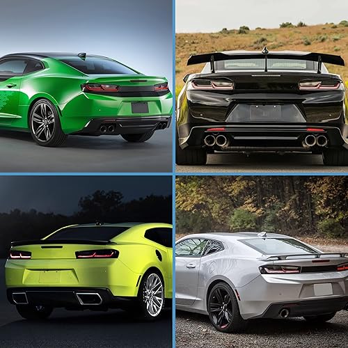 Miniatura 7 de VLAND Conjunto de luces traseras LED para Chevrolet Camaro 6 generación 2016-2018 (LS, LT, RS, SS, ZL1), Plug-and-play, señal de giro amarilla,