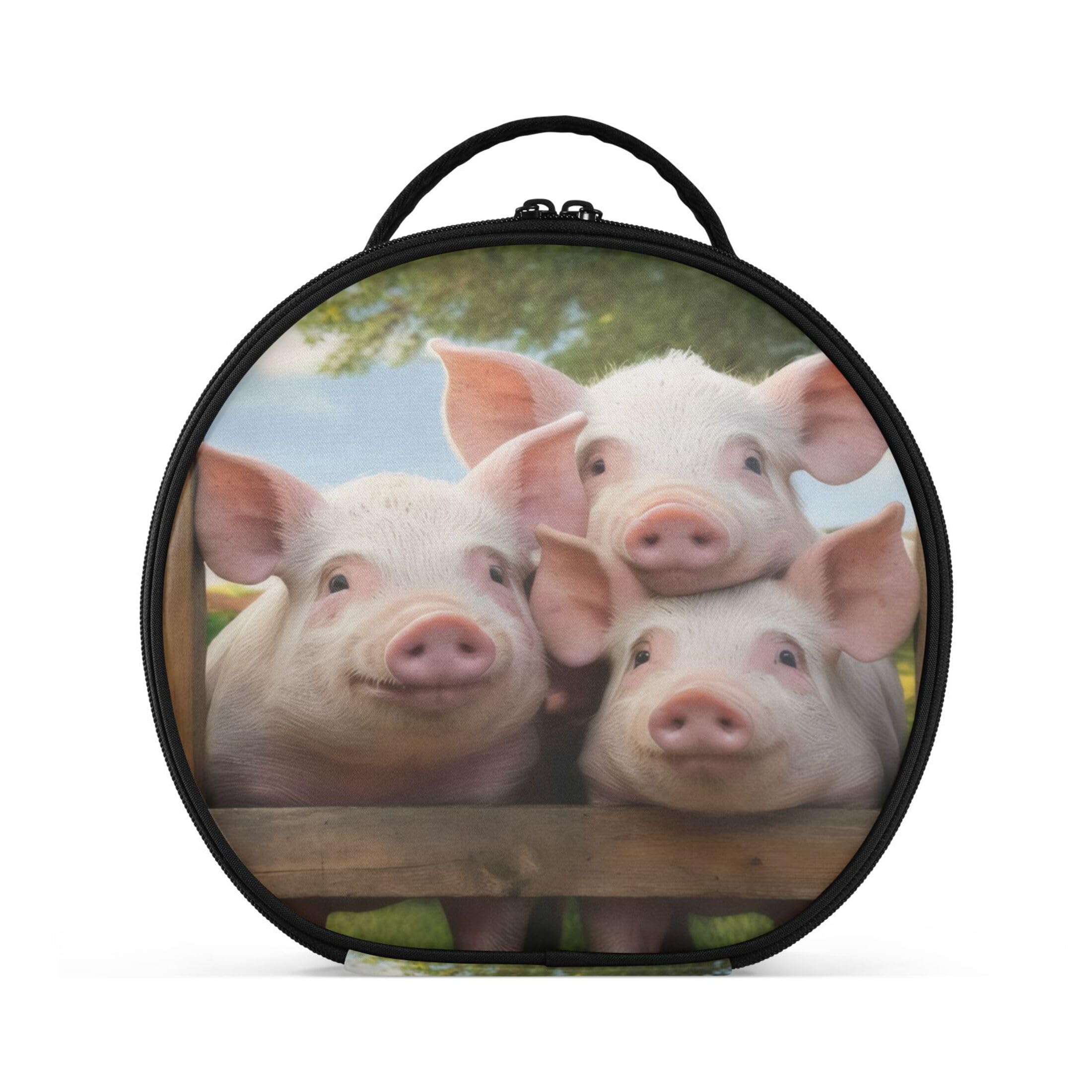 Takiito Pigs Travel Makeup Case Portable Makeup Box Artist Cosmetic Case Organizer With Adjustable Dividers