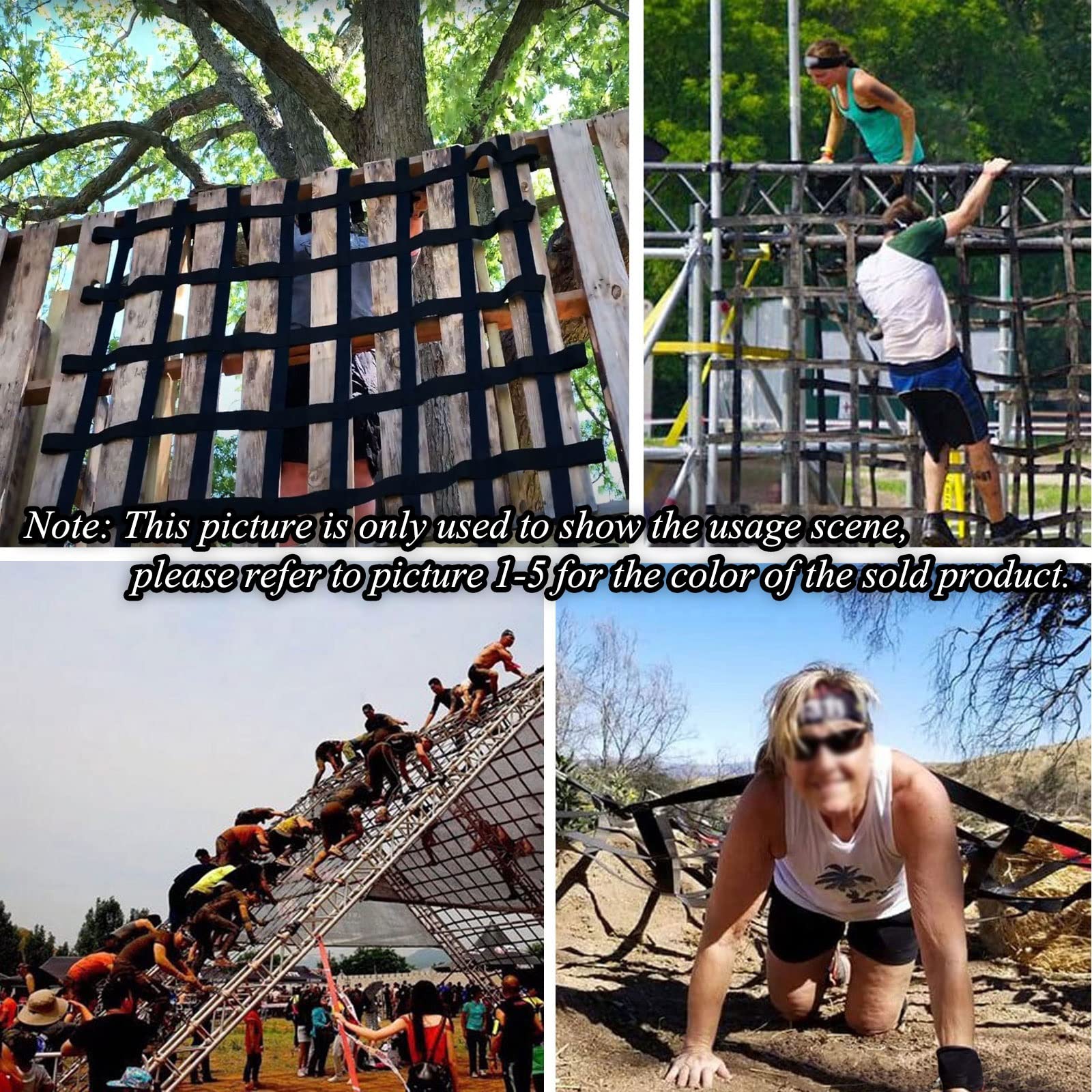 Scaletta da arrampicata resistente per set di altalene, 9 x 2,1 m, rete da corsa a ostacoli per la palestra della giungla, per bambini e adulti, accessorio di sicurezza per casa sull'albero e