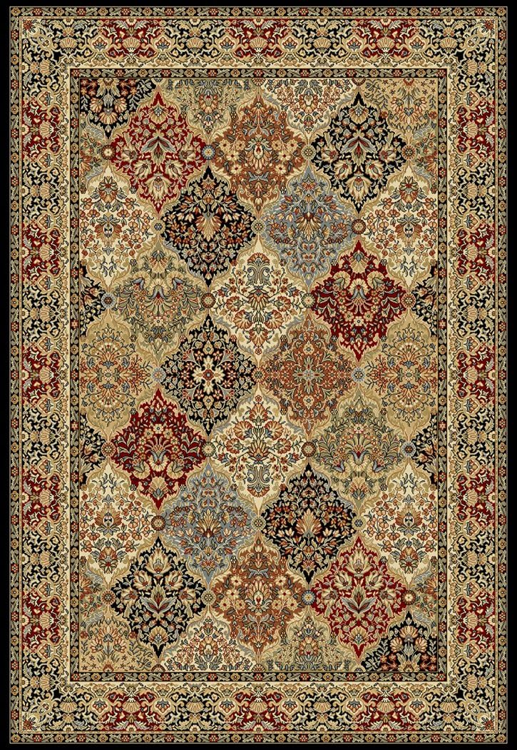 Davinci Panel 32 Black Rectangle 3' 3" X 5' 3" Traditional Area Rug
