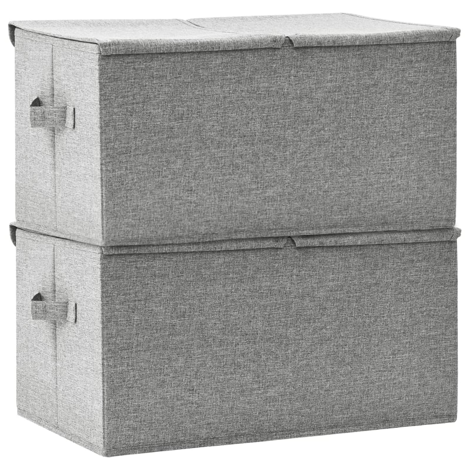 LAPOOH Aufbewahrungsboxen 2 STK Spielzeugkiste, Aufbewahrungskiste, Kleideraufbewahrung, Kleideraufbewahrung & Organisation, Stoff 50x30x25 cm Grau