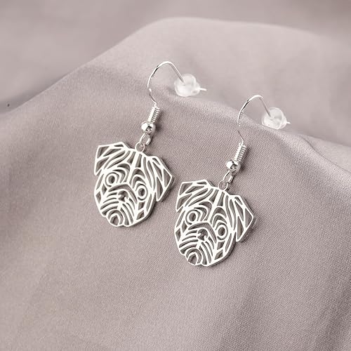 Miniatura 5 de CENWA Pendientes Bulldog Inglés Bulldog Joyería Bulldog Inglés Bulldog Accesorios Bulldog Colgante Pendientes