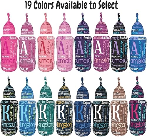 Miniatura 2 de Manta personalizada para bebé y sombrero con lazo para niñas y niños con nombre, mantas de bebé personalizadas para niñas y niños con nombre,