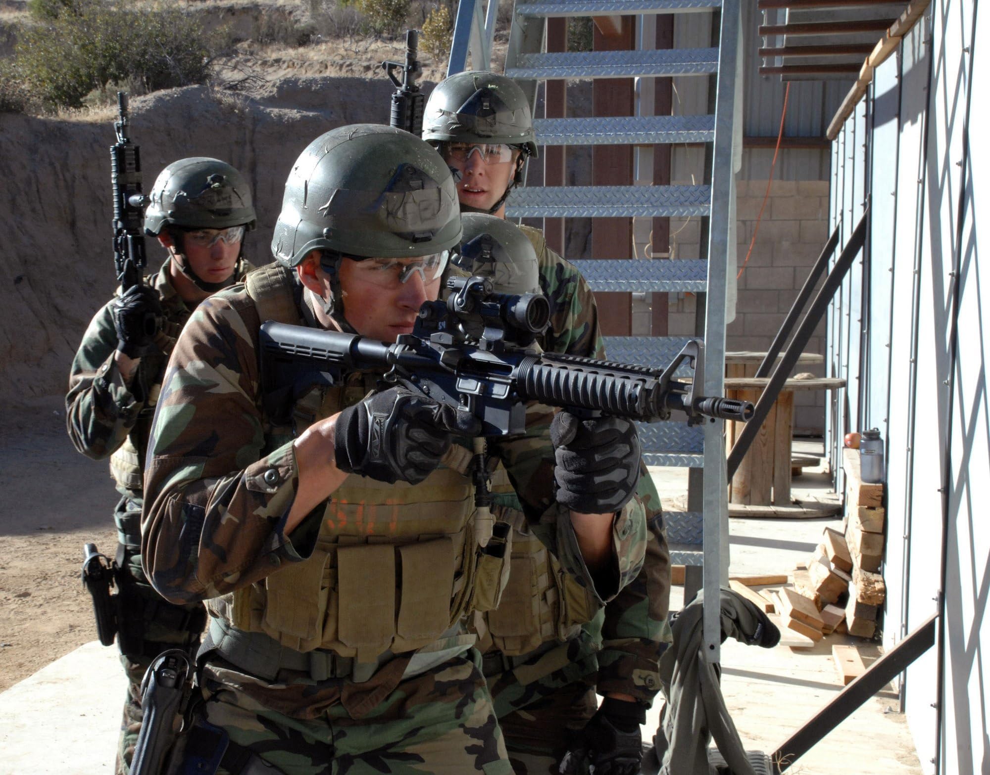 History Galore 8"x12" Poster, Students armed with Mk 18 mod 0s conduct CQB drills during SEAL Qualification Training - Gallery Print