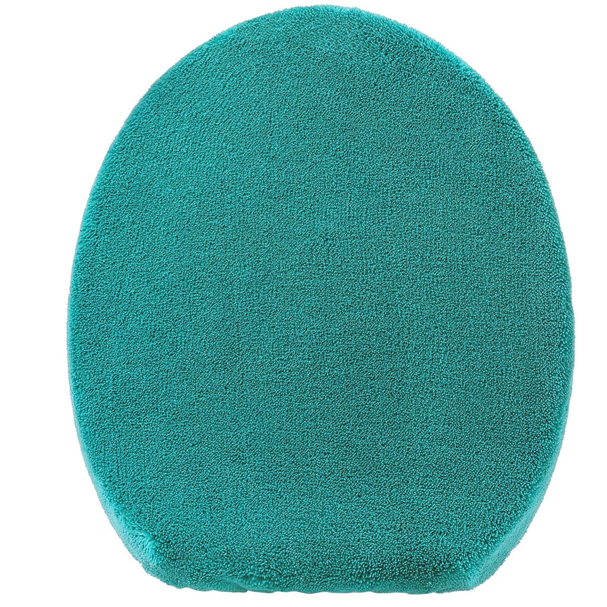 Madeals Teal Blue Microfiber Toilet Lid Cover Soft And Absorbent, Comfortable Bathroom Toilet Lid Cover Seat Fits Most Size Toilet Lids For Teal